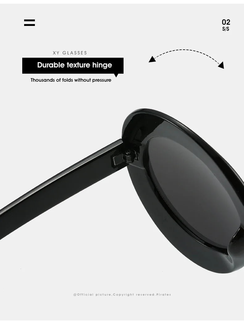 Jackie O - Oversized Oval Luxury Brand Sunglasses