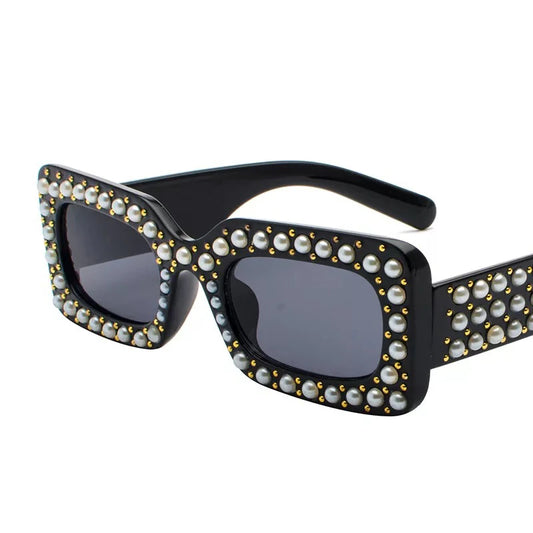 Black pearl - Pearls stones Black Lady's High Quality Sunglasses