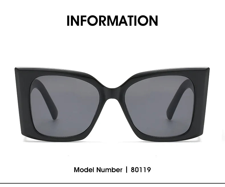 Incognito - Oversized Luxury Big Frame Black Sunglasses