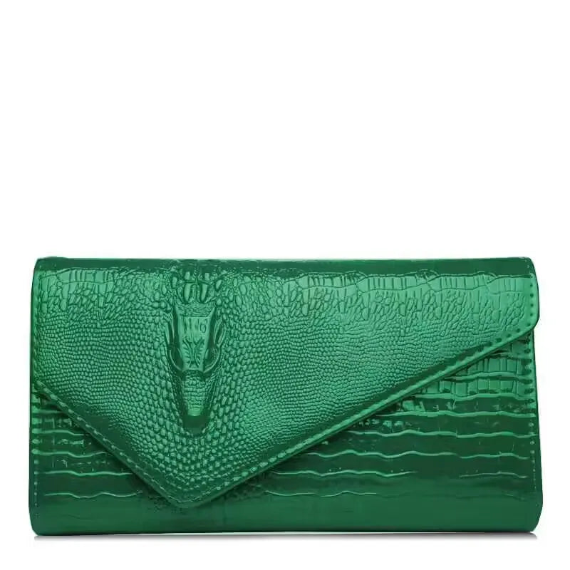 Classic Clutch - Elegant Crocodile Clutch Bags Leather Clutch Handbag