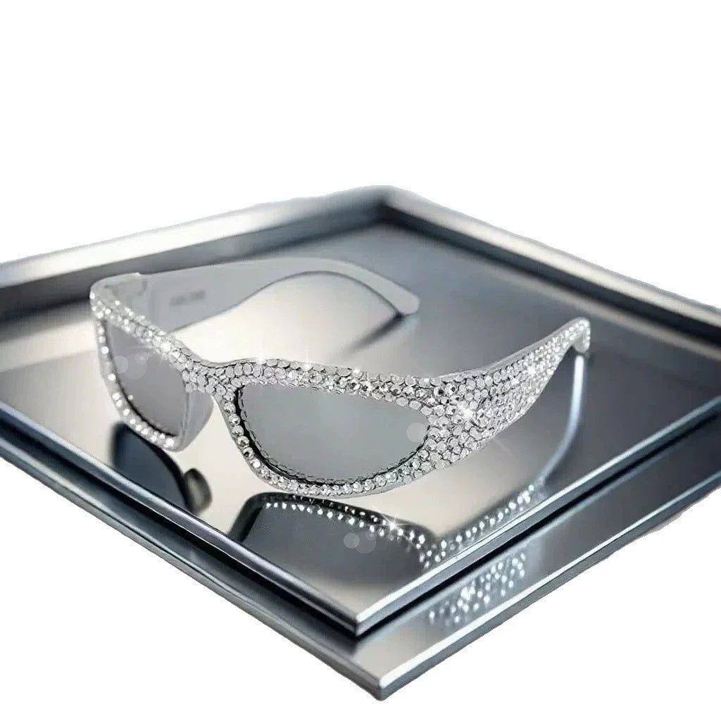 Diamonds -  Full Rhinestone Exaggerated Diamond Bling Sunglasses UV400