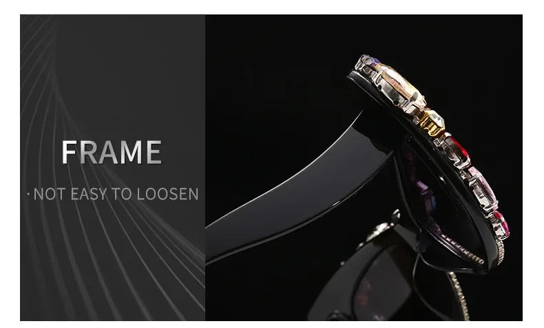 Jewels - Embellished Diamond crystal Rhinestone Large Frame sunglasses