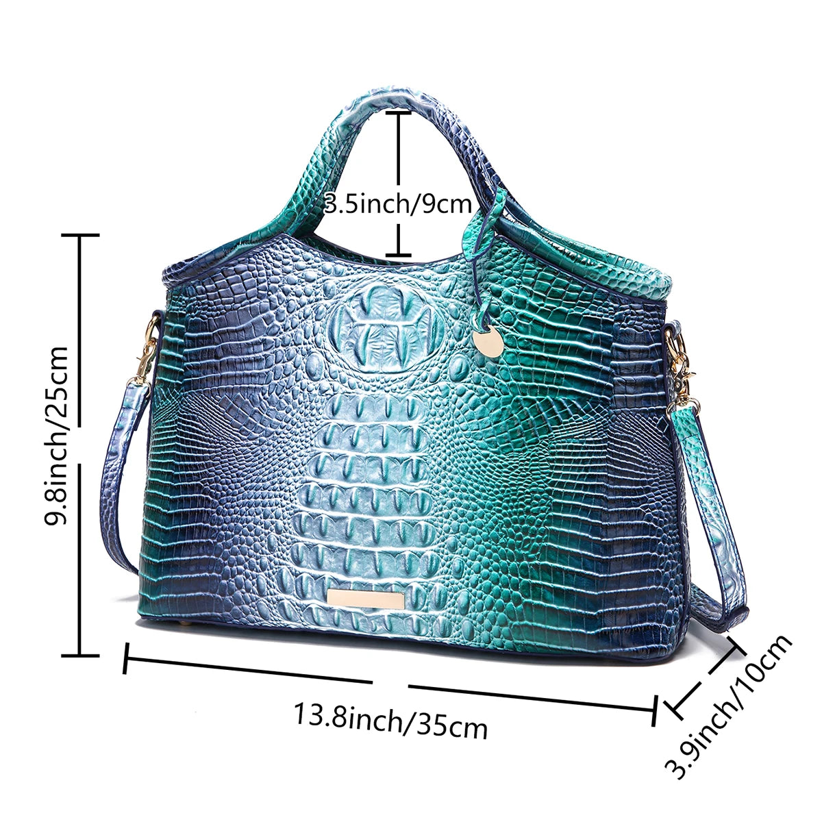 Everglades - Crocodile pattern colorful solid color high-end women's handbag