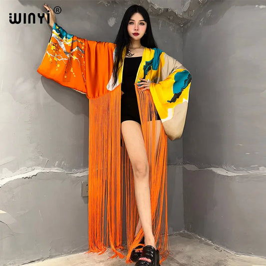 Glo - boho tassels dress Kimono