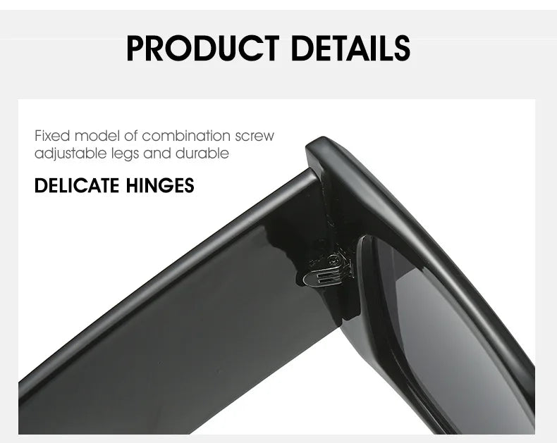 Incognito - Oversized Luxury Big Frame Black Sunglasses