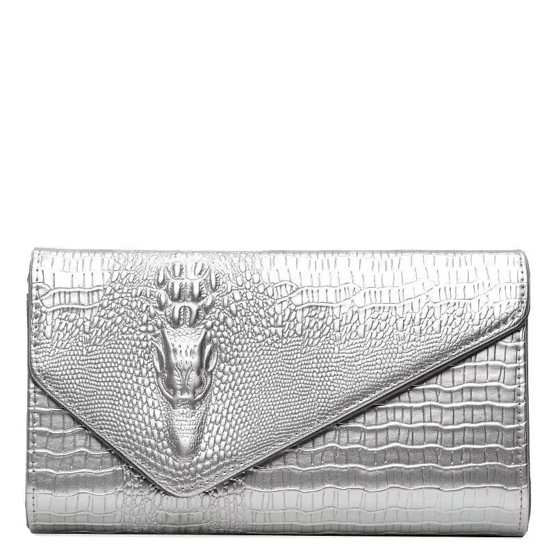 Classic Clutch - Elegant Crocodile Clutch Bags Leather Clutch Handbag