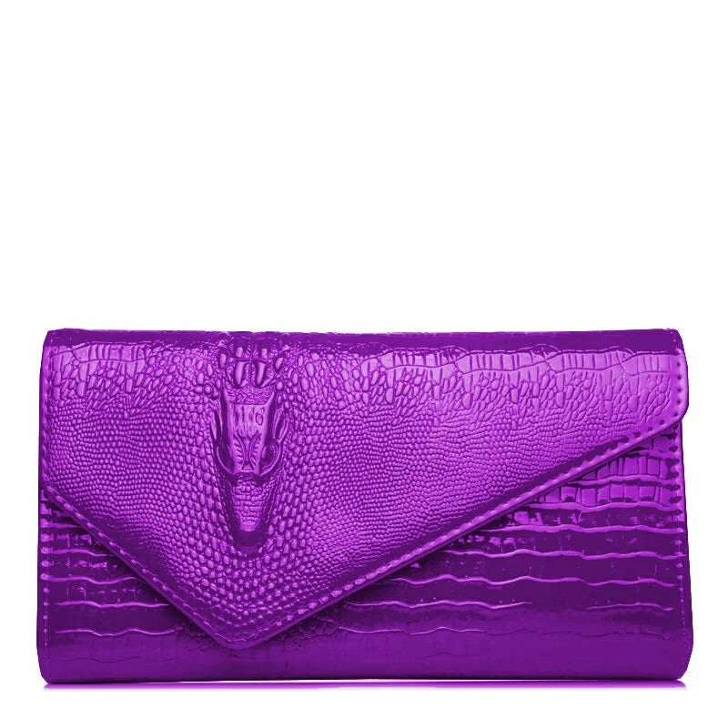 Classic Clutch - Elegant Crocodile Clutch Bags Leather Clutch Handbag
