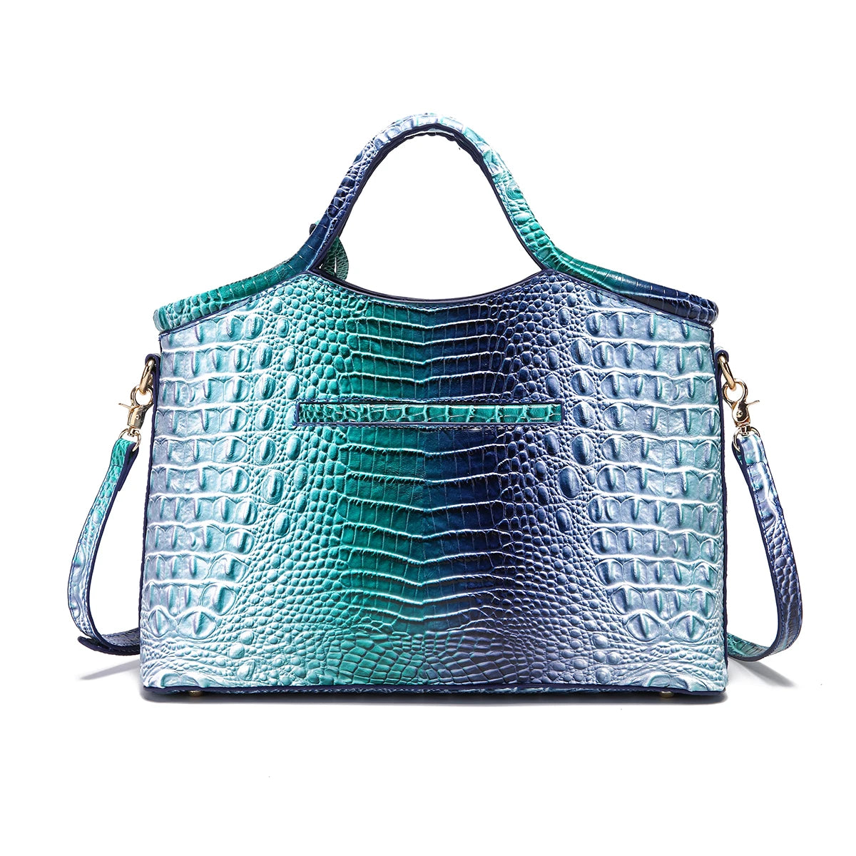 Everglades - Crocodile pattern colorful solid color high-end women's handbag