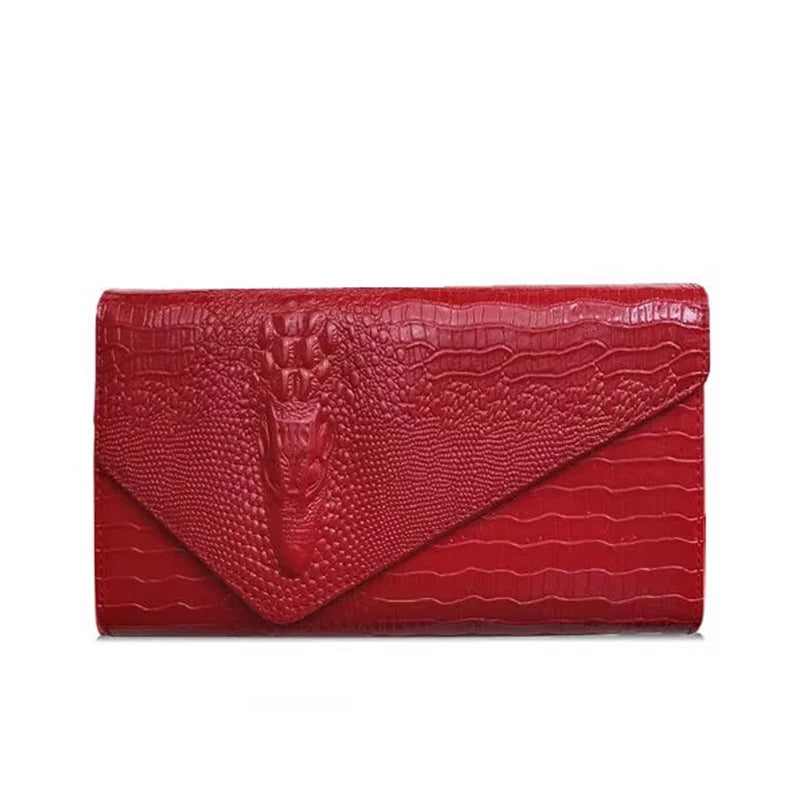 Classic Clutch - Elegant Crocodile Clutch Bags Leather Clutch Handbag
