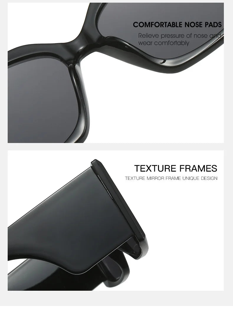 Incognito - Oversized Luxury Big Frame Black Sunglasses