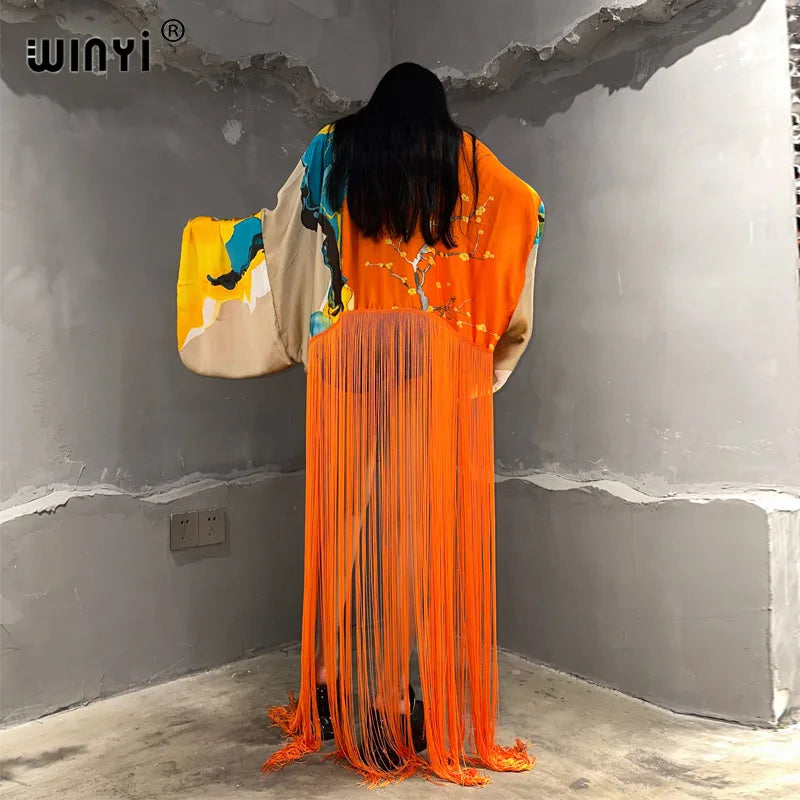 Glo - boho tassels dress Kimono