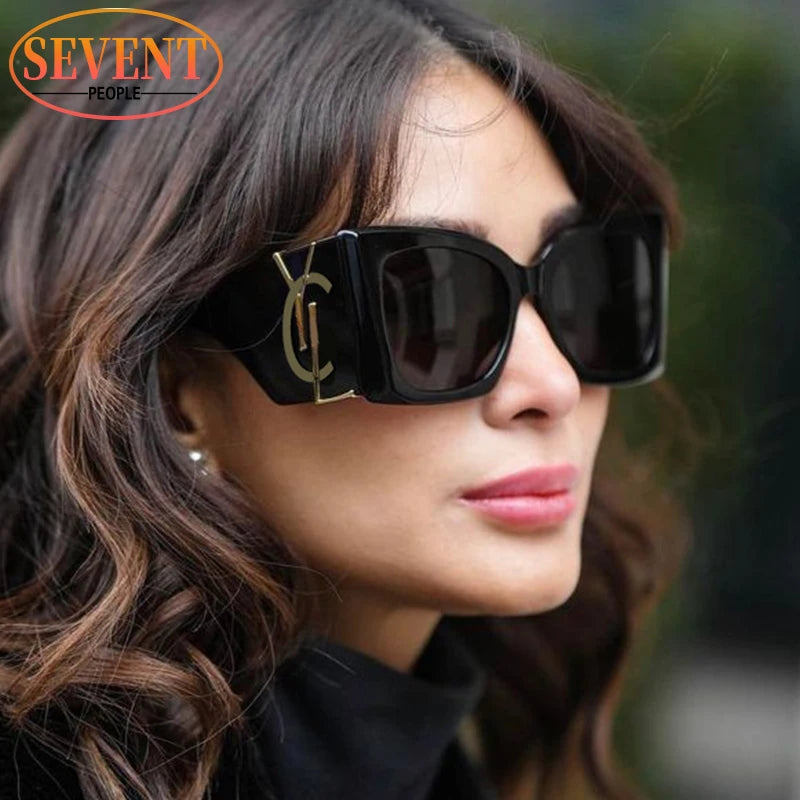 Sherry Shadow - Cat Eye Luxury Brand Designer  Big Frame Sunglass