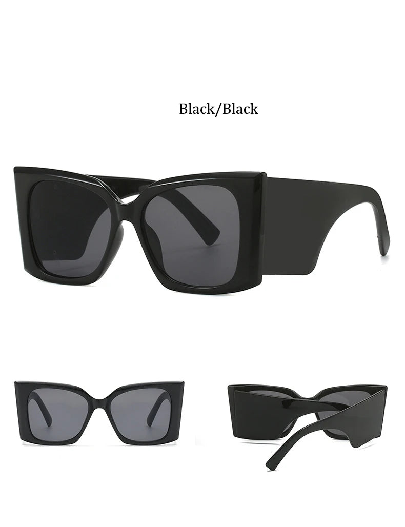 Incognito - Oversized Luxury Big Frame Black Sunglasses