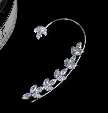 Angel Wings - Rhinestone Arc Ear Hanging Clip Ear Cuff