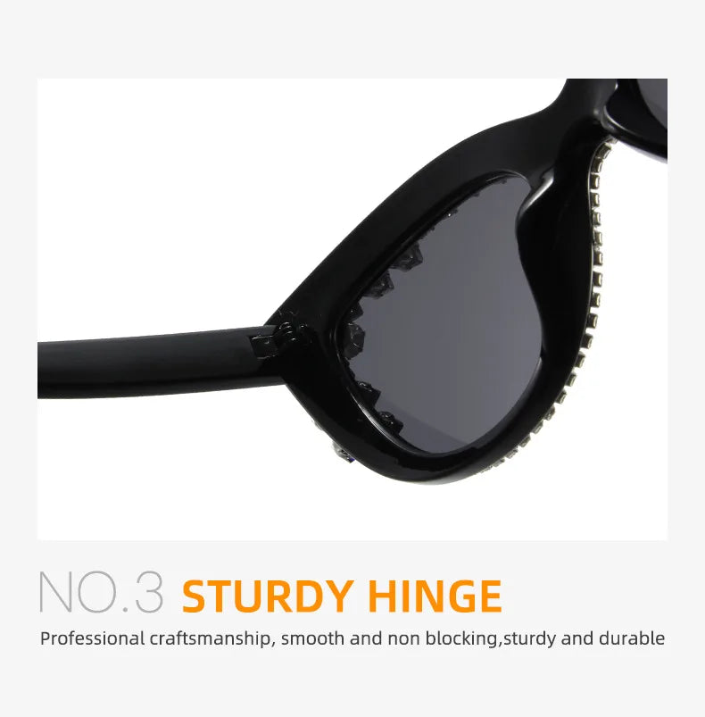 Uptown - Diamond Cat Eye  Luxury Designer Rhinestone Sunglasses UV400