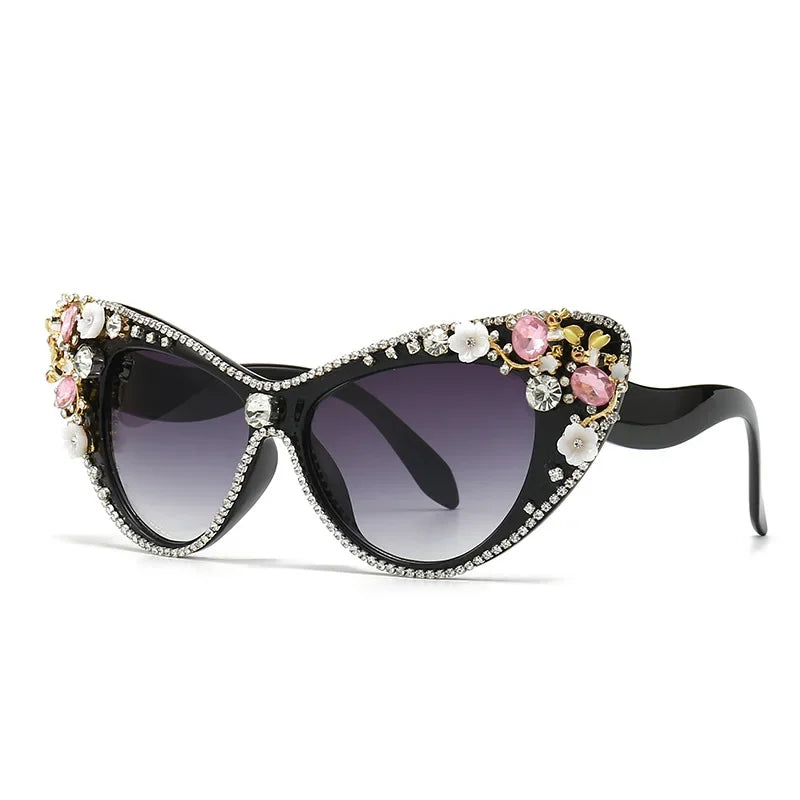 Jewels - Embellished Diamond crystal Rhinestone Large Frame sunglasses