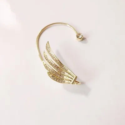 Angel Wings - Rhinestone Arc Ear Hanging Clip Ear Cuff