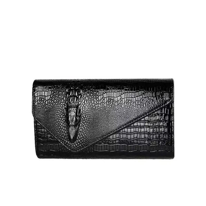 Classic Clutch - Elegant Crocodile Clutch Bags Leather Clutch Handbag