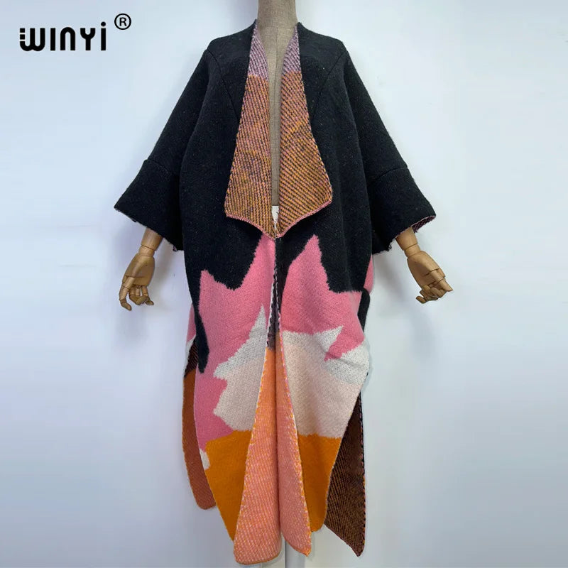 Diva Cloathing -  Winter Knitted cardigan coat Loose kaftan coat