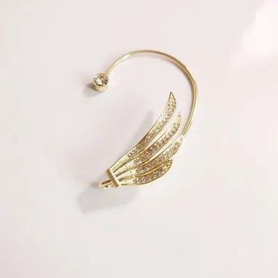 Angel Wings - Rhinestone Arc Ear Hanging Clip Ear Cuff