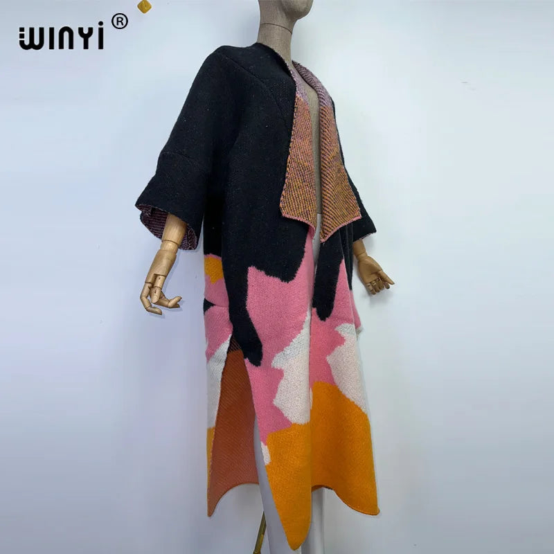 Diva Cloathing -  Winter Knitted cardigan coat Loose kaftan coat