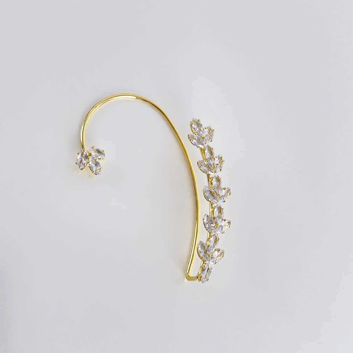 Angel Wings - Rhinestone Arc Ear Hanging Clip Ear Cuff