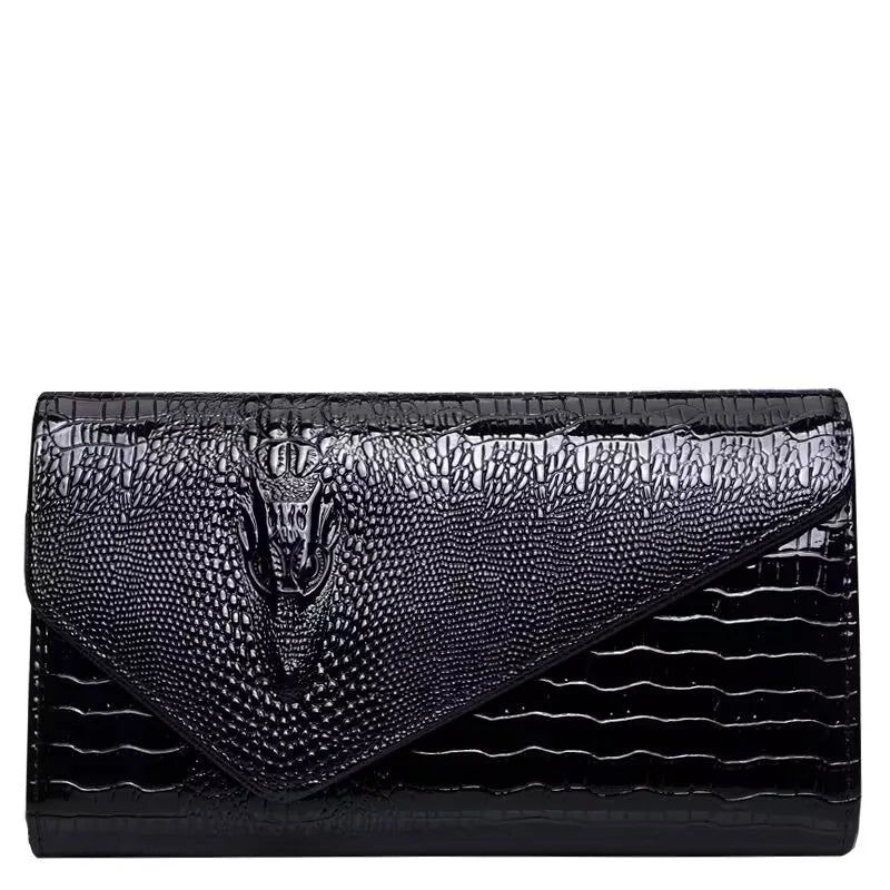 Classic Clutch - Elegant Crocodile Clutch Bags Leather Clutch Handbag