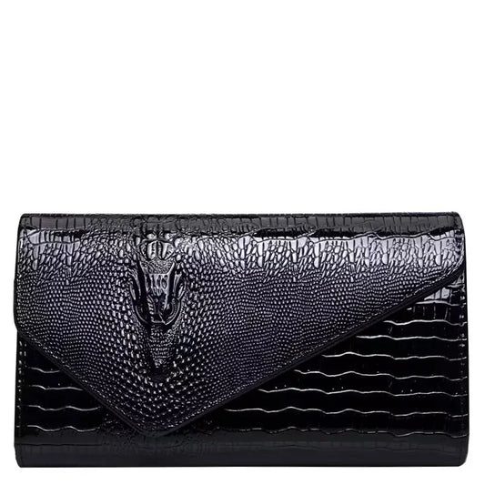 Classic Clutch - Elegant Crocodile Clutch Bags Leather Clutch Handbag