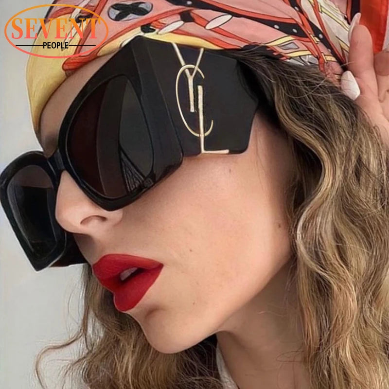 Sherry Shadow - Cat Eye Luxury Brand Designer  Big Frame Sunglass