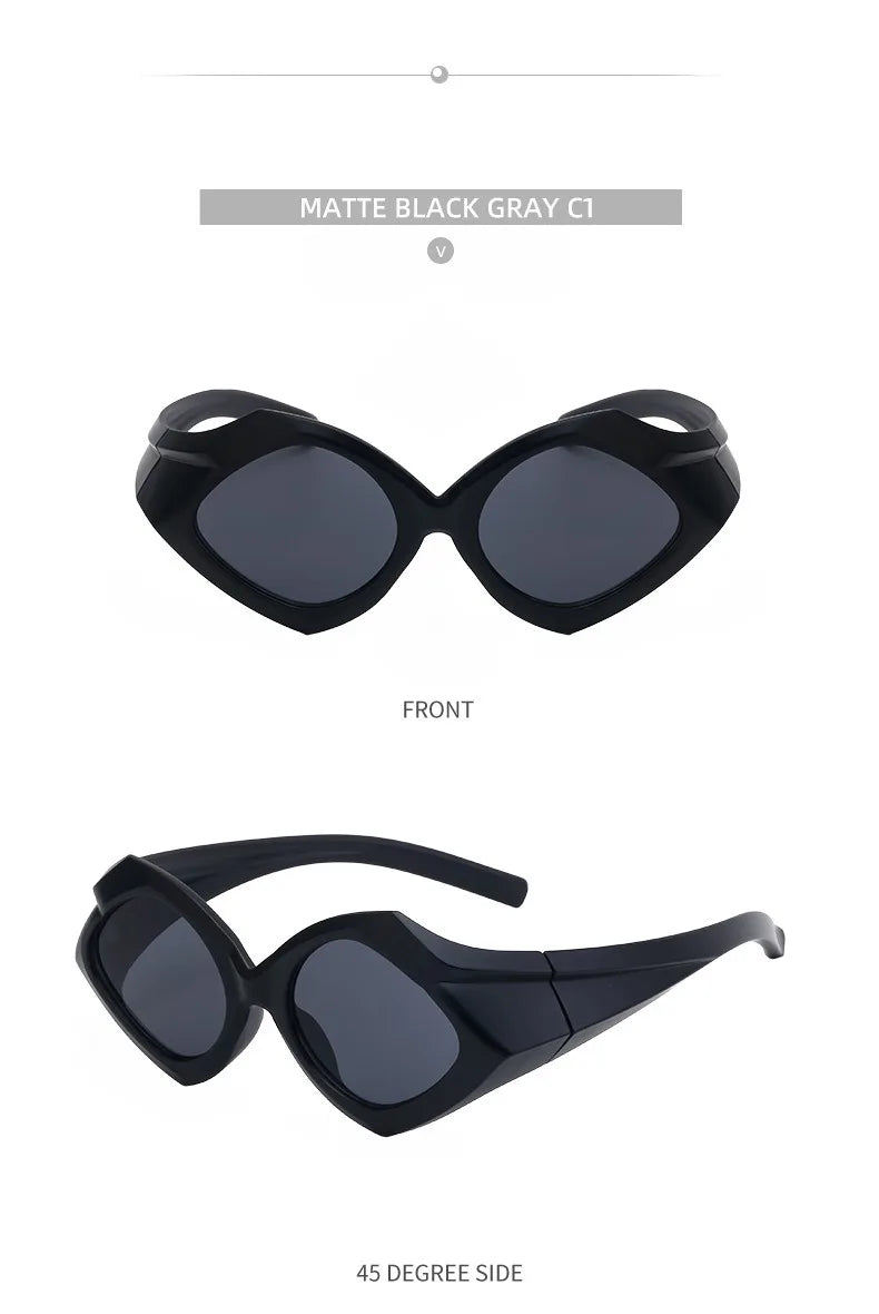 Daringly Darling - Oversized Bold and Daring Luxury Geometric Sunglasses