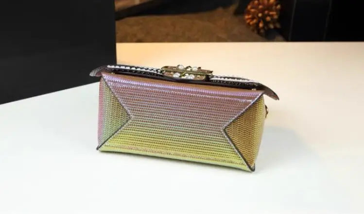 The Pearl -  THe New Pearl Riveted Wings  Leather handbag